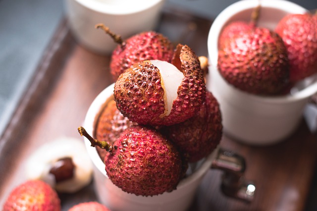 Healthy summer fruit lychee