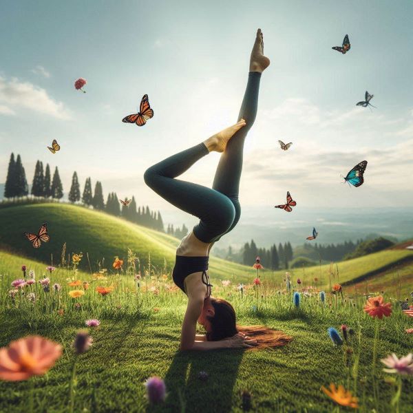 Top Collection Miniatura Rana Yoga Per Terrario E Fairy Garden - Posizione Salamba Sarvangasana, H 8,9 Cm